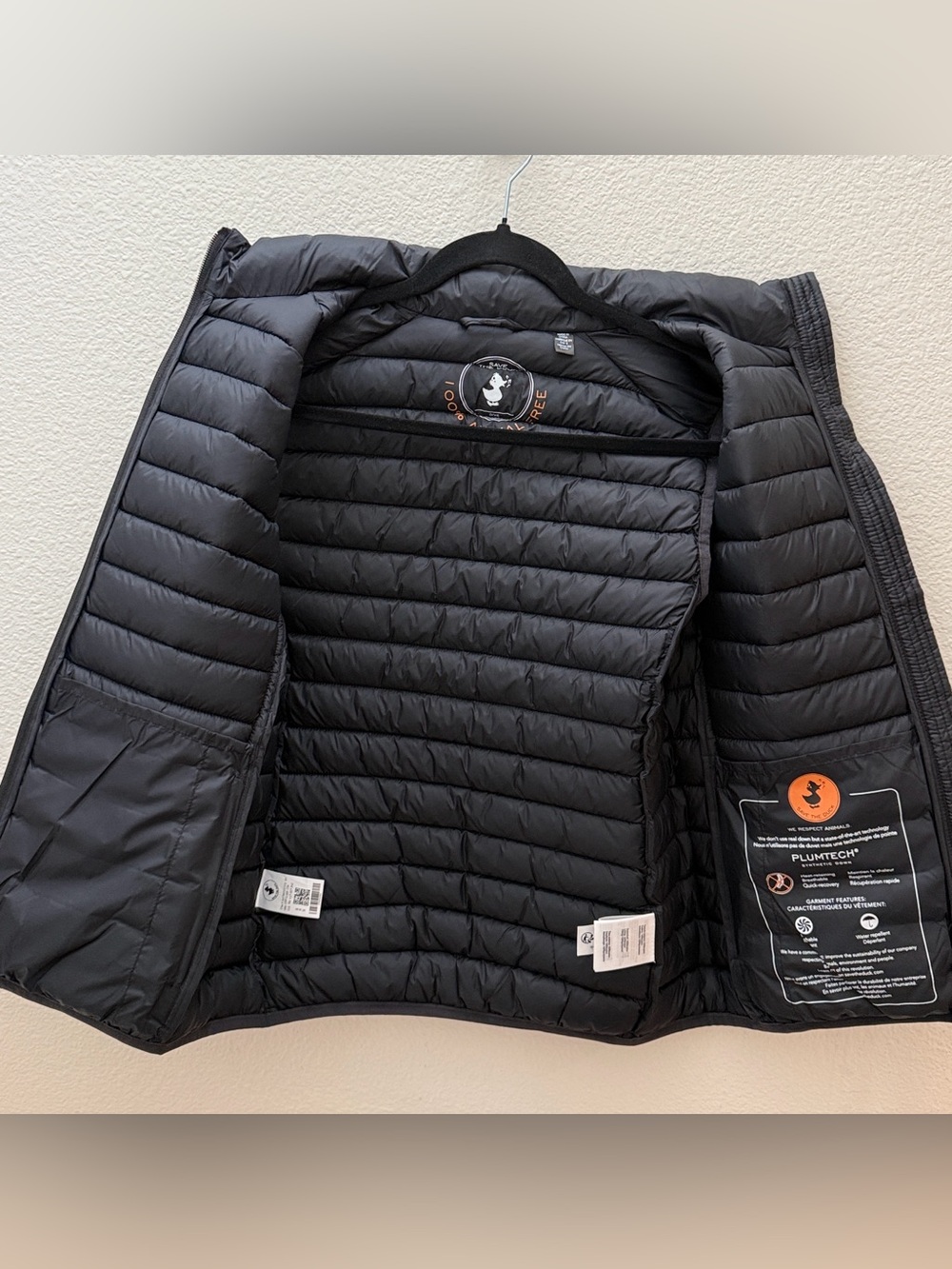 New! SAVE THE DUCK Women’s Black Charlotte Quilted Vest Sz X Small - Picture 7 of 15
